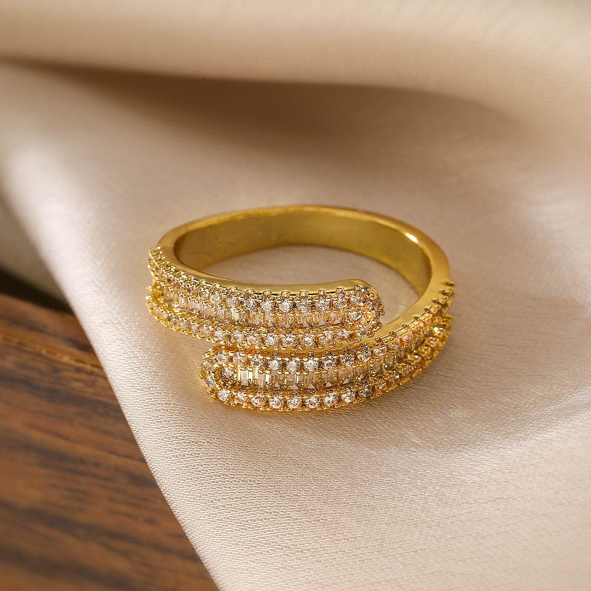 Open gold ring