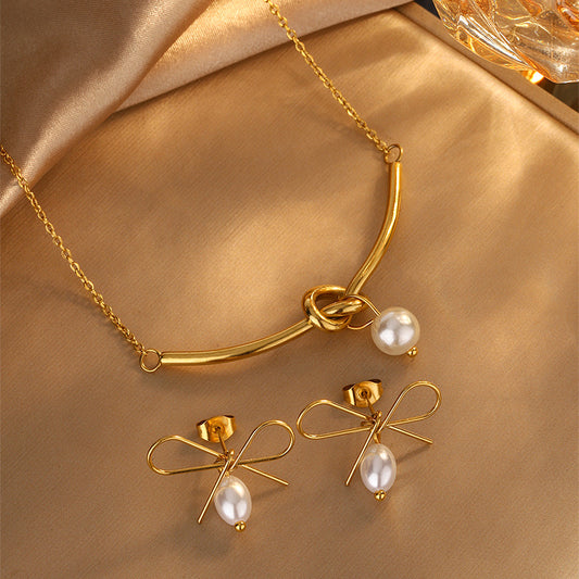 Taïsha bow necklace set